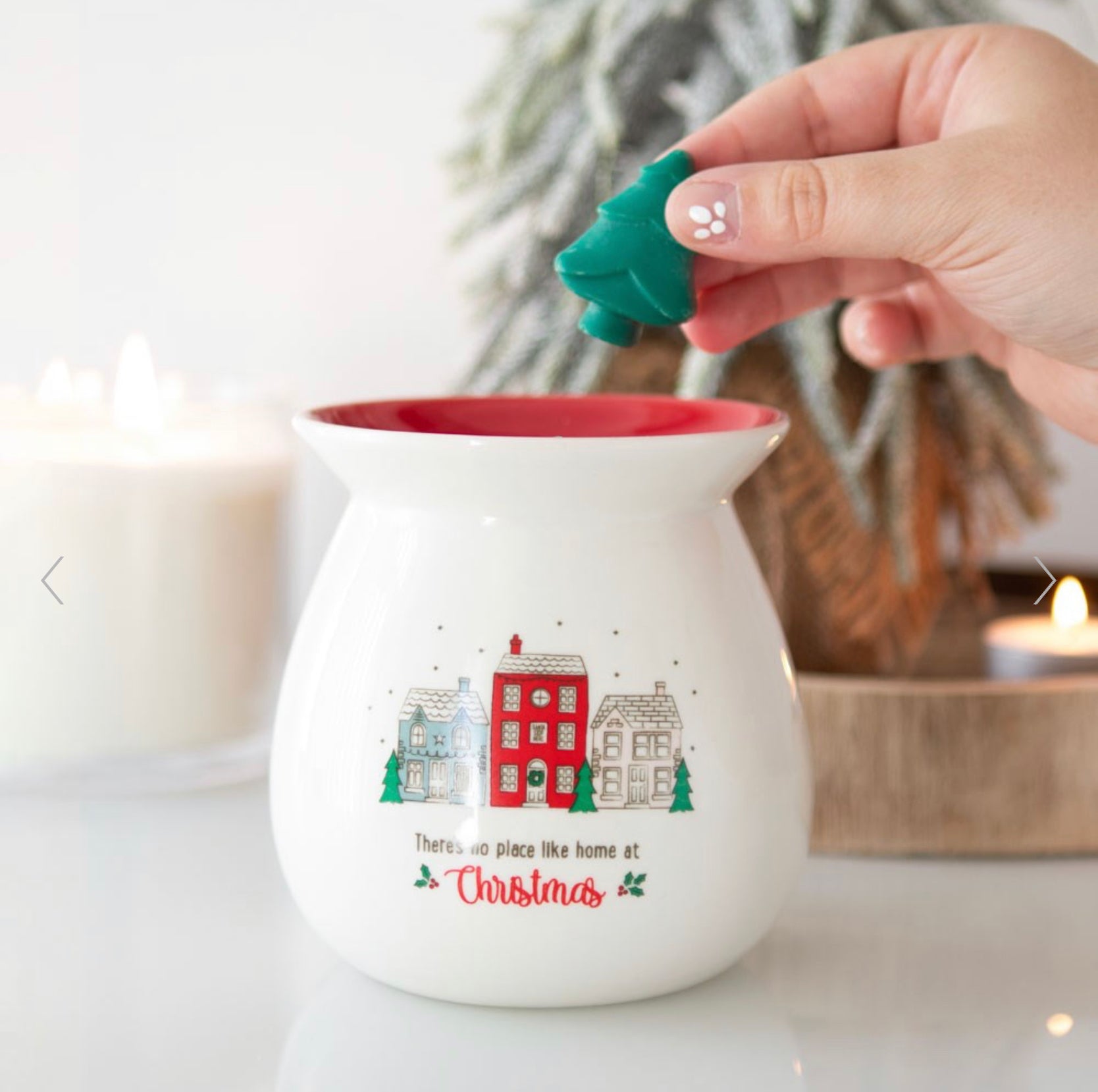 No Place Like Home At Christmas Ceramic Wax Melt Burner Gift Set