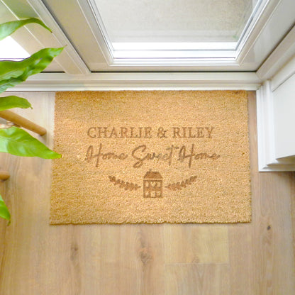 Personalised Home Sweet Home Rectangle Doormat