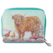 Jan Pashley Highland Coo Cow Zip Around Small Wallet Purse