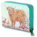 Jan Pashley Highland Coo Cow Zip Around Small Wallet Purse