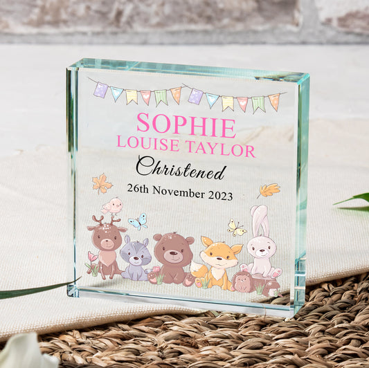 Personalised Christened Glass Token - Christening Gift