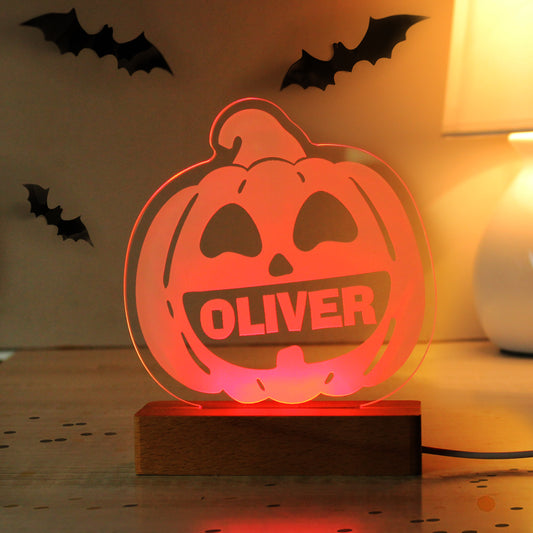 Personalised Pumpkin Halloween LED Light