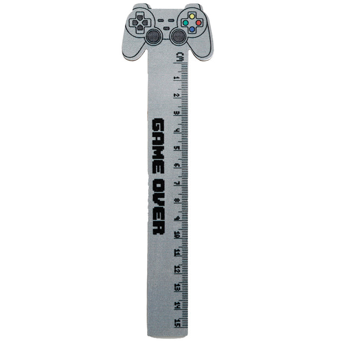 Game Controller Shaped Top Wooden Ruler (15cm)