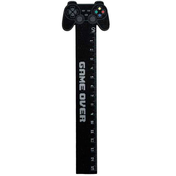 Game Controller Shaped Top Wooden Ruler (15cm)