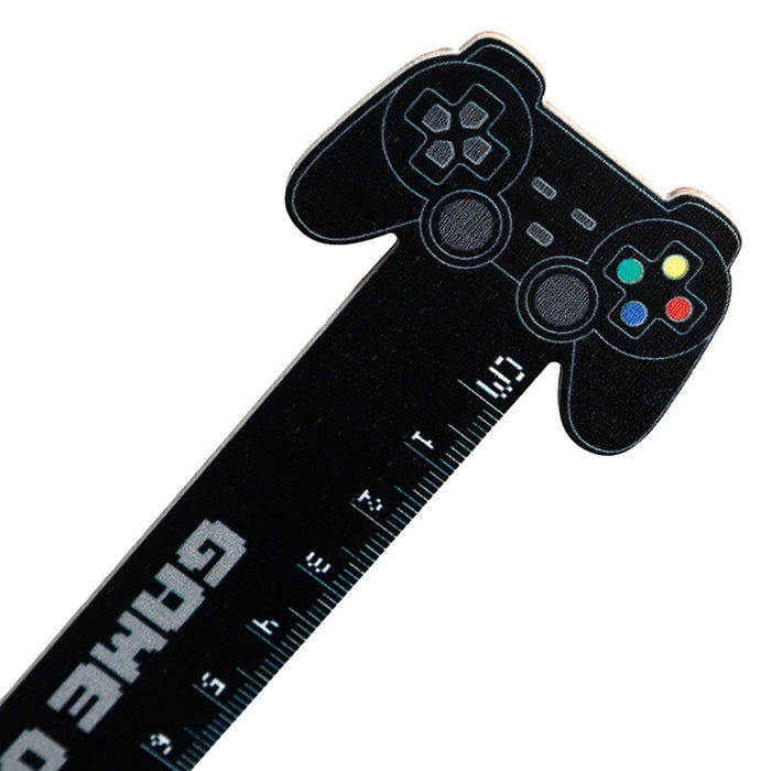 Game Controller Shaped Top Wooden Ruler (15cm)