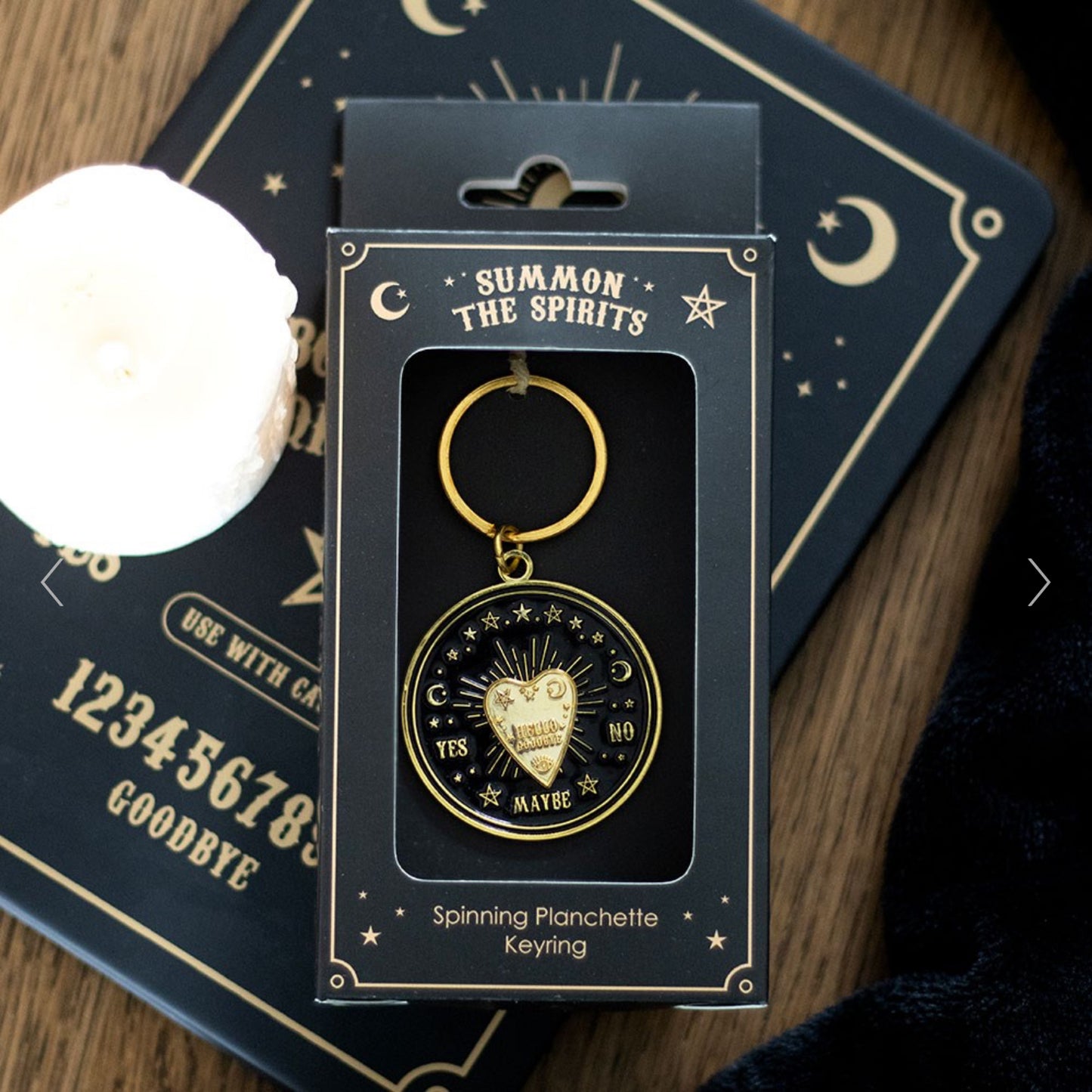 Spinning Ouija Board Planchette Keyring