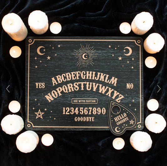 Black Ouija Board with Planchette