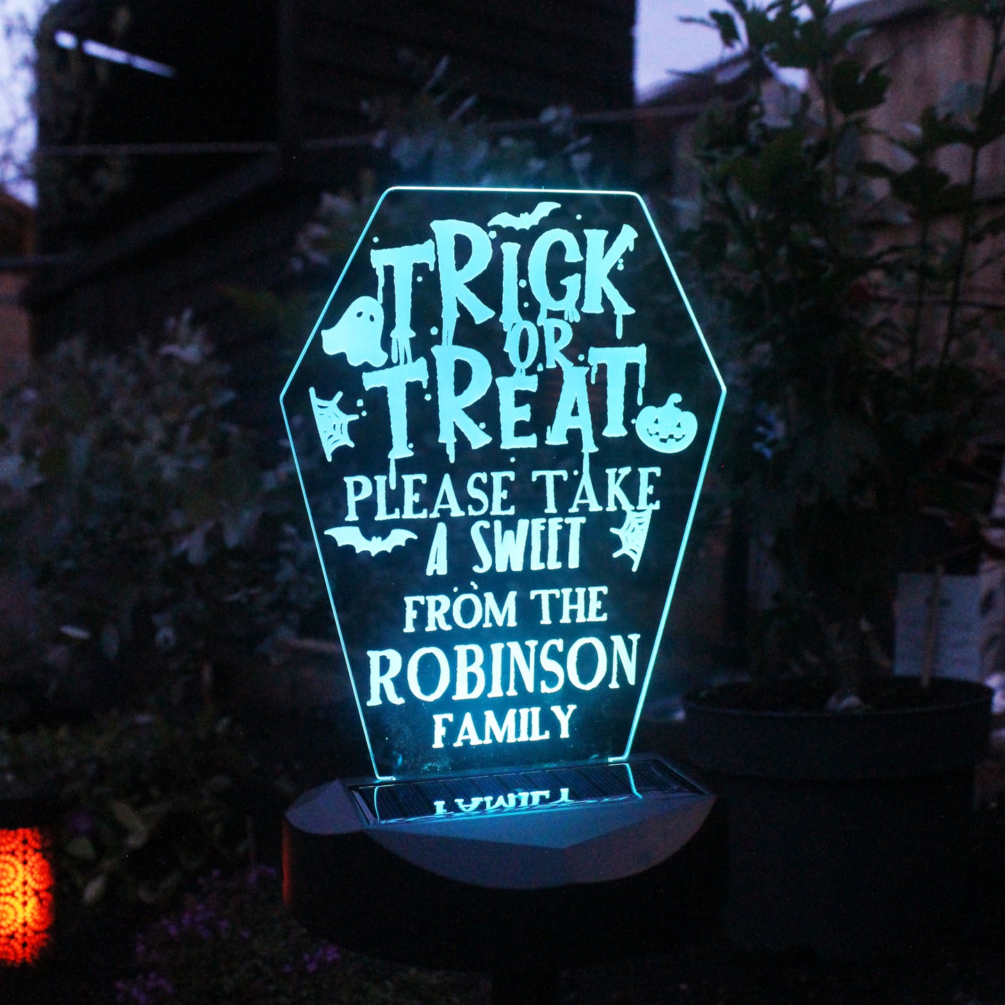 Personalised Trick or Treat Halloween Outdoor Light