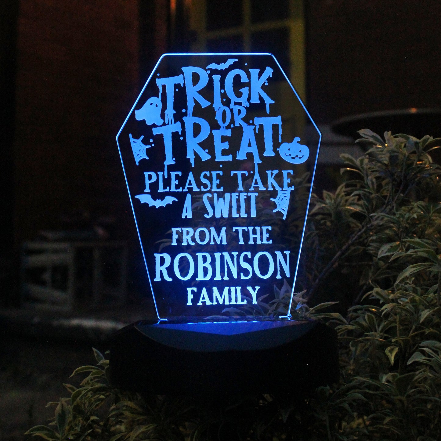 Personalised Trick or Treat Halloween Outdoor Light