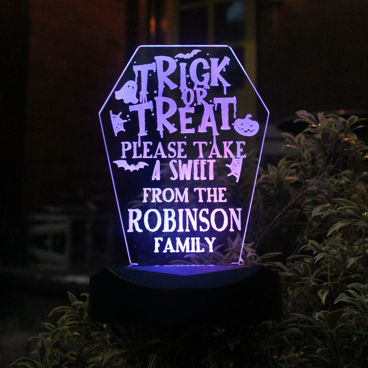 Personalised Trick or Treat Halloween Outdoor Light