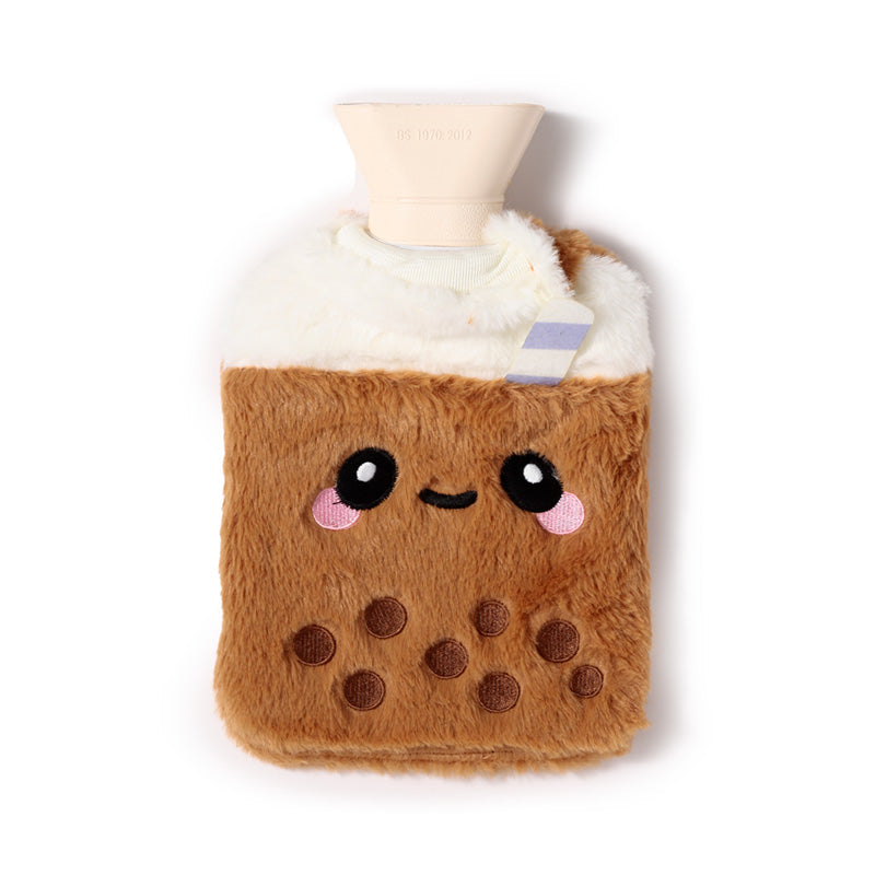 Bubble Tea Foodiemals Hot Water Bottle with Plush Cover