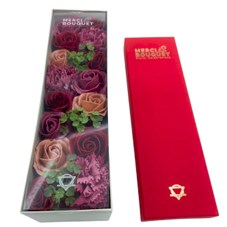 Exquisite Soap Flower Bouquet Long Gift Box - Vintage Roses