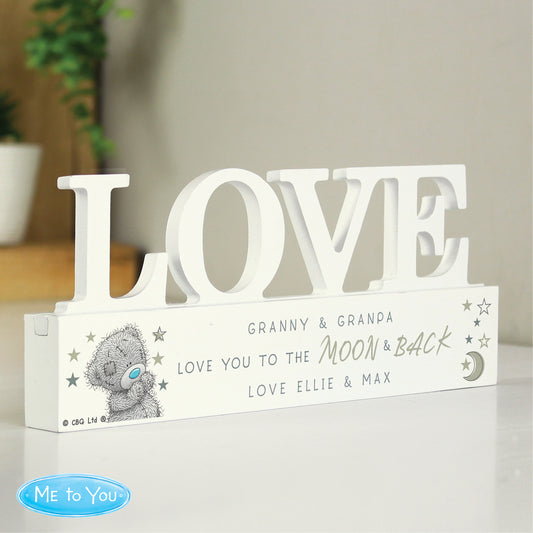 Personalised Me To You Love You To The Moon and Back Wooden Ornament