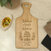 Personalised Home Sweet Home Wooden Paddle Chopping Board