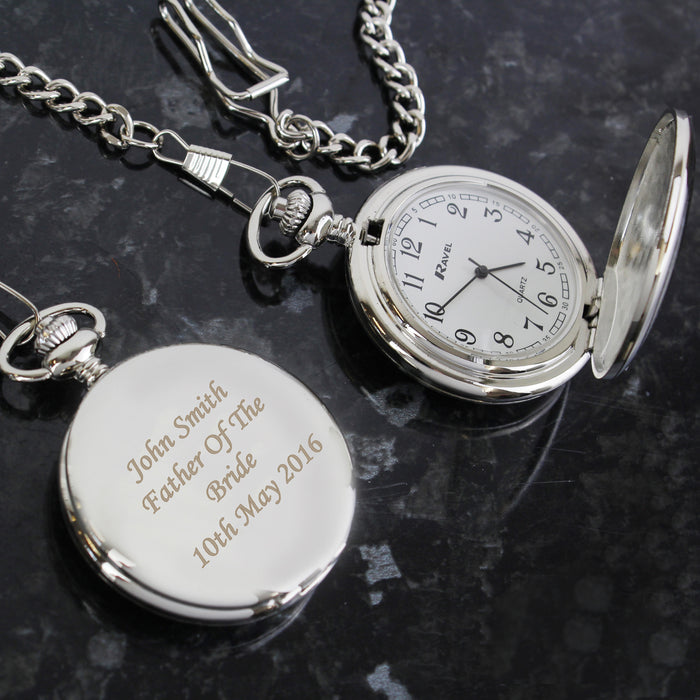 Engraved Mens Pocket Watch