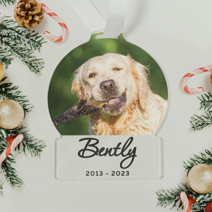 Personalised Photo Upload Christmas Memorial Decoration