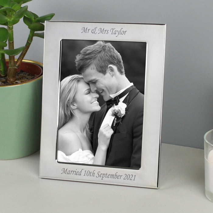 Personalised Silver Plated Photo Frame - 6x4