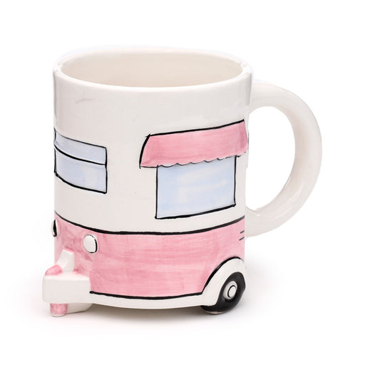 Caravan Ceramic Shaped Pink Mug