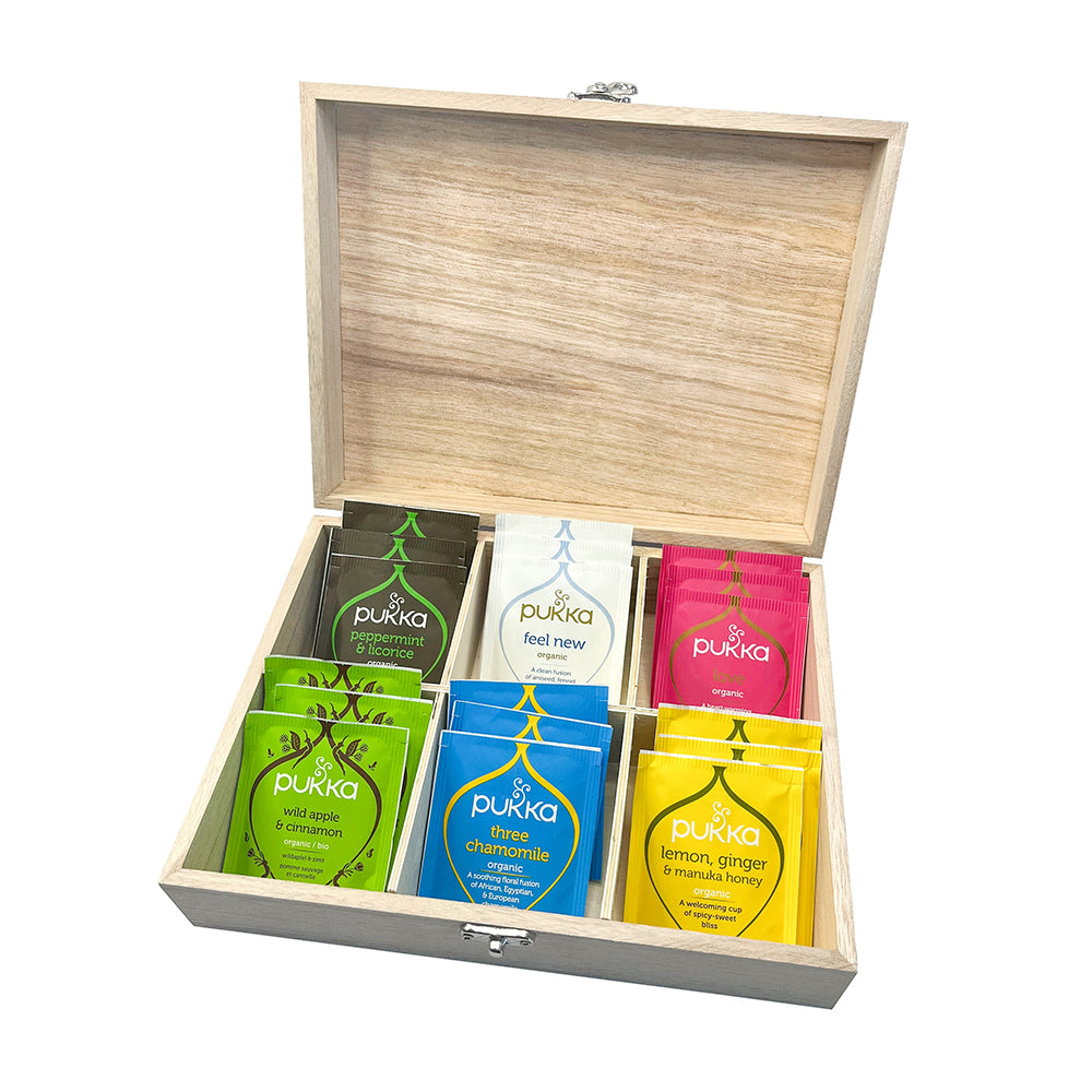 Personalised Christmas Present Pukka Tea Wooden Box