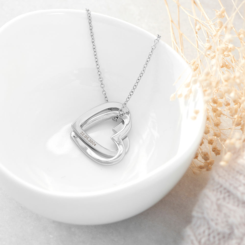 Personalised Entwined Hearts Women’s Necklace