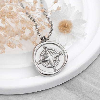 Personalised Compass Amulet Women’s Necklace