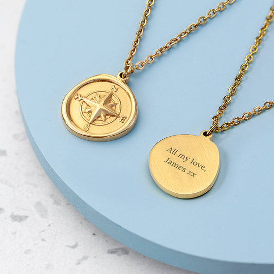 Personalised Compass Amulet Women’s Necklace