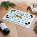 Personalised Nordic Woodland Family Christmas Glass Worktop Saver