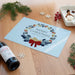 Personalised Christmas Wreath Family Glass Worktop Saver