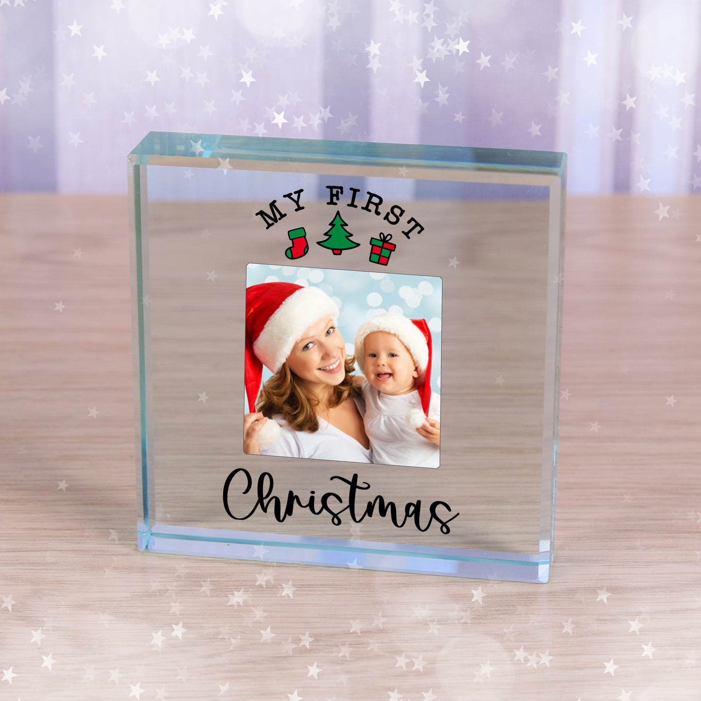 Baby’s First Christmas Glass Token Ornament Keepsake