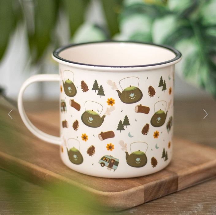 Caravan Design Enamel Mug