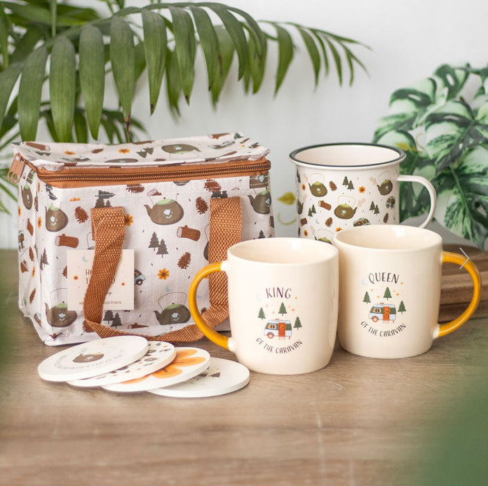 Caravan Design Enamel Mug