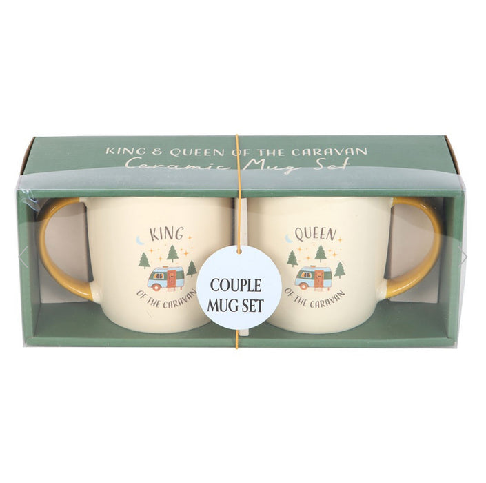 Caravan King and Queen Couples Mug Set