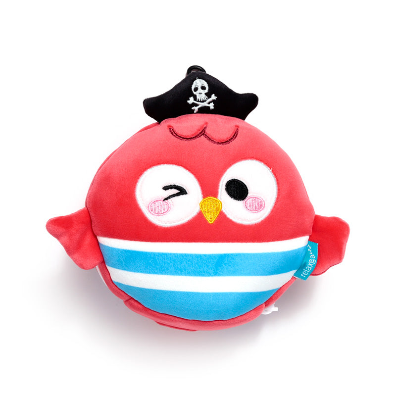 Relaxeazzz Jolly Roger Pirate Bembo the Parrot Travel Pillow & Eye Mask