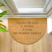 Personalised Custom Half Moon Indoor Coir Doormat