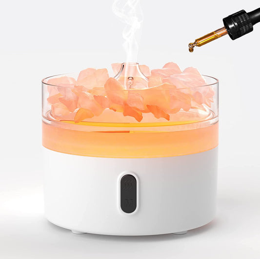 Night Light USB-C Flame Effect Himalayan Salt Aroma Diffuser