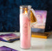 Mystic Rose Tube Candle with Rose Quartz Crystals