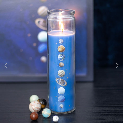 Solar System Space Cedar Tube Candle