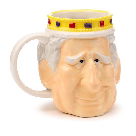 King Charles III Ceramic Head Shaped Mug