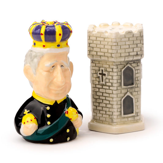 King Charles III Salt & Pepper Shaker Set