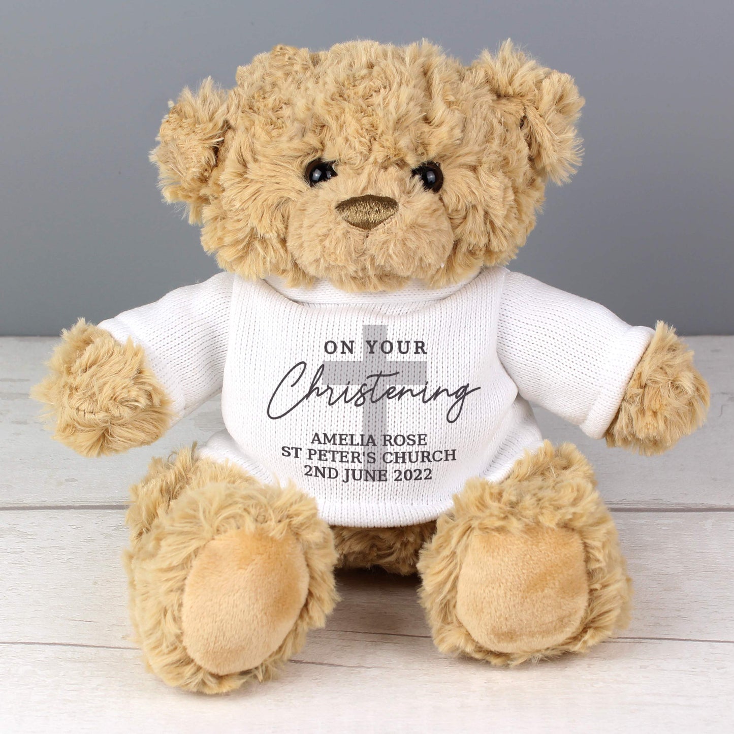 Personalised On Your Christening Teddy Bear - Keepsake Gift