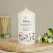 Personalised Birthday Wild Flowers Pillar Candle