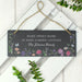 Personalised Family Wild Flowers Slate Garden Sign