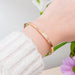 Engraved Women’s Rose Gold Affirmation Bangle Bracelet