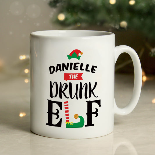 Personalised Drunk Elf Mug - Novelty Christmas