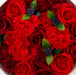 Classic Red Roses Soap Flower Bouquet Gift Round Box