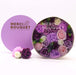 Purple Rose & Carnation Soap Flower Bouquet Gift Round Box