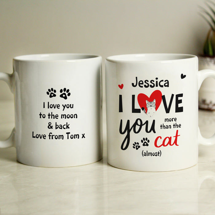 Personalised I Love You More Than The Cat Mug