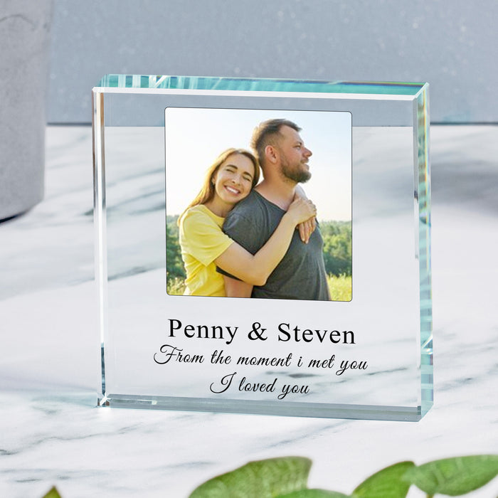 Personalised From The Moment I Met You Crystal Glass Ornament