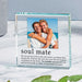 Soulmate Photo Upload Crystal Glass Ornament