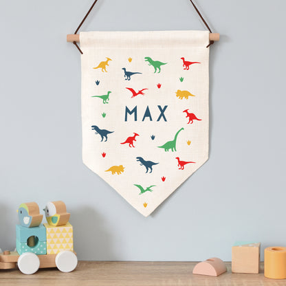 Personalised Children’s Dinosaur Hanging Banner Sign